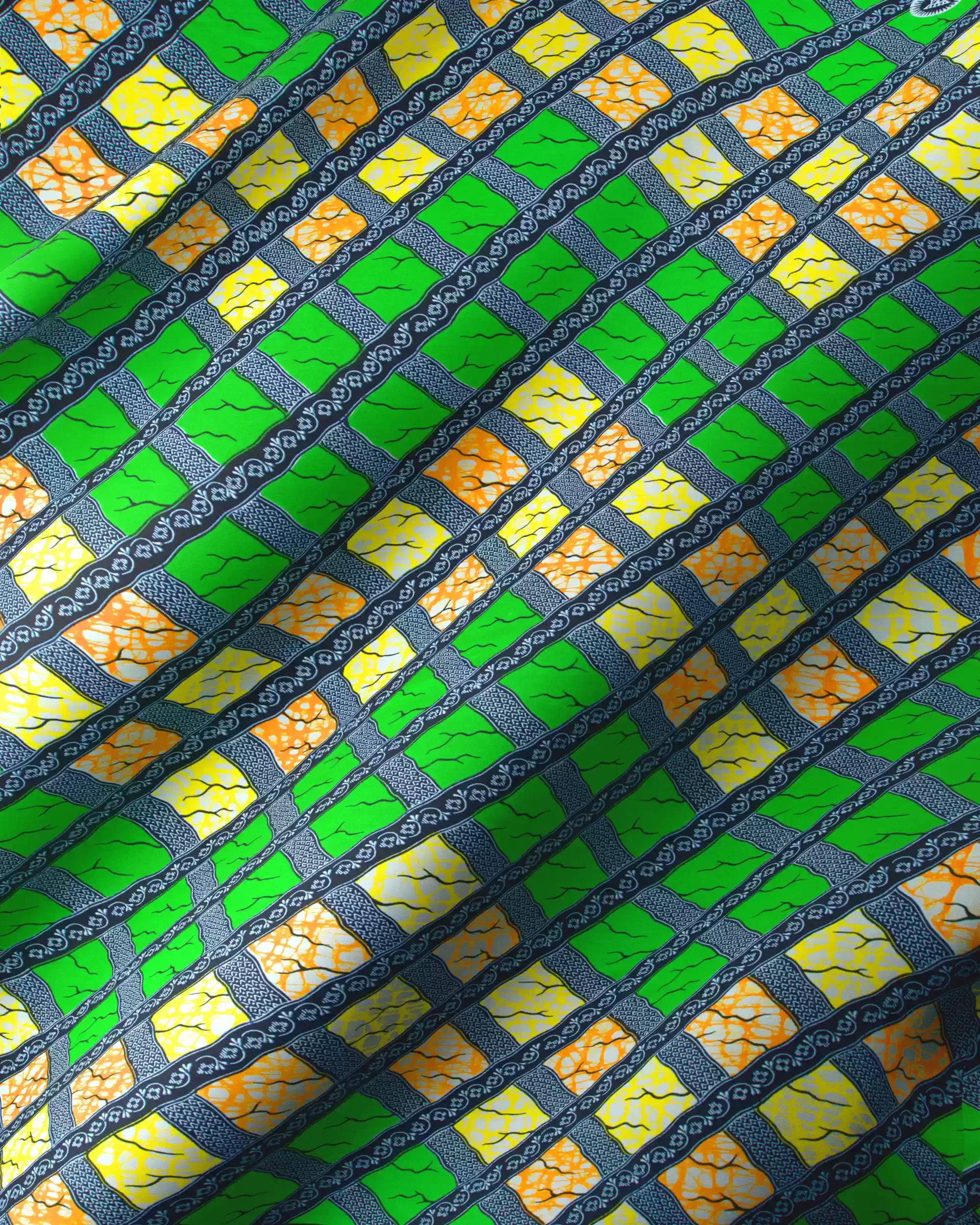 Vlisco Super-Wax - Carré-Carré - Kanga Lopanga