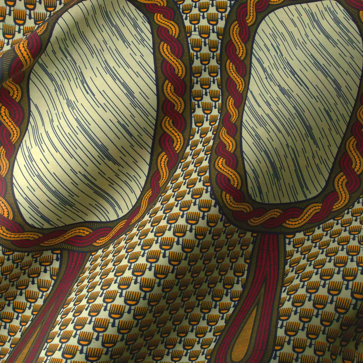 Vlisco Wax Hollandais - Beautiful lady, Belle dame - Red