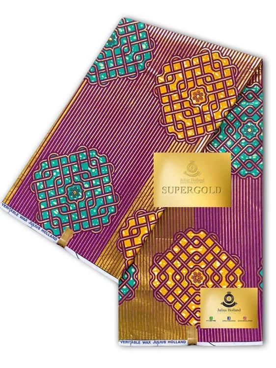 Africká Bavlněná Látka Exclusive - Super Gold - J011